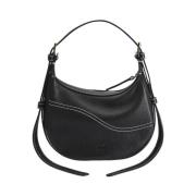 ATP Atelier Klassisk Mini Hobo Väska i Svart Black, Dam