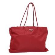 Prada Vintage Pre-owned Nylon totevskor Red, Dam