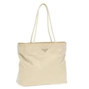 Prada Vintage Pre-owned Nylon totevskor Beige, Dam