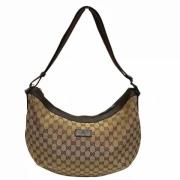 Gucci Vintage Pre-owned Canvas axelremsvskor Brown, Dam