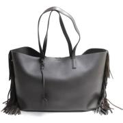 Yves Saint Laurent Vintage Pre-owned Canvas axelremsvskor Black, Dam