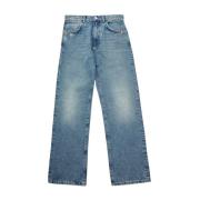 Amish Denim Blå Bomull Jeans Blue, Herr