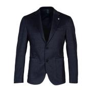 L.b.m. 1911 Slim Fit Tekniskt Tyg Kostym Set Blue, Herr