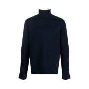 Jil Sander Blå Ull Långärmad Tröja Blue, Herr