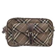 Burberry Vintage Pre-owned Nylon axelremsvskor Brown, Dam