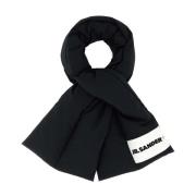 Jil Sander Stilren Svart Polyester Scarf Black, Herr