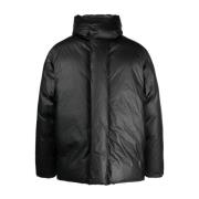 Heron Preston Svart Hooded Puffer Dunjacka Black, Herr