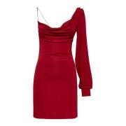 Dsquared2 Röd Draperad One-Shoulder Klänning Red, Dam