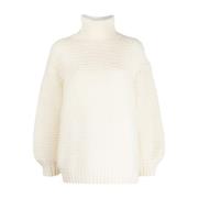 Proenza Schouler Chunky Stickad Turtleneck Tröja Beige Beige, Dam