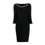 Moschino Svart Midi Klänning Black, Dam