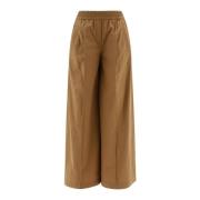 Brunello Cucinelli Vid Bomullsbyxor Brown, Dam