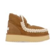 Mou Brun Shearling Vinterstövlar Brown, Dam