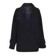 Dondup Stiliga Kappor Kollektion Black, Dam