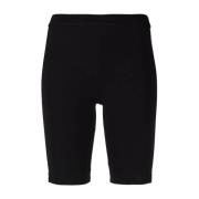 Dsquared2 Svart Bomull Elastan Cykelshorts Black, Dam