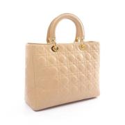 Dior Vintage Pre-owned Laeder handvskor Beige, Dam