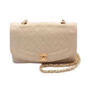 Chanel Vintage Pre-owned Laeder crossbodyvskor Beige, Dam