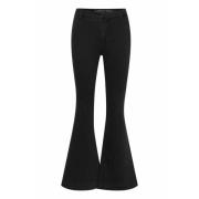 My Essential Wardrobe Hög Bootcut Jeans Black, Dam