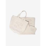 Chanel Vintage Pre-owned Bomull chanel-vskor Beige, Dam