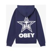 Obey Stiligt Sweatshirt för en Modern Look Blue, Herr