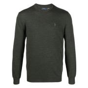 Polo Ralph Lauren Grön Ull Långärmad Pullover Green, Herr