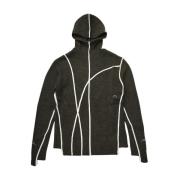 A-Cold-Wall Contour Stickad Hoodie Grå/Grön Gray, Herr