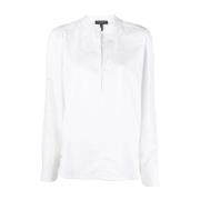 Rag & Bone Vit Bomull Avslappnad Jade Blus White, Dam