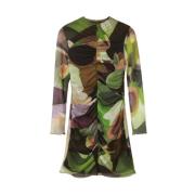 Desigual Livlig Print Elegant Klänning Green, Dam