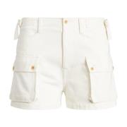 Ralph Lauren Shorts med mellanhög midja White, Dam