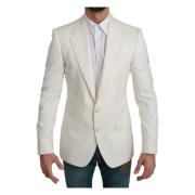 Dolce & Gabbana Vit Ull Blazer Sicilia Modell White, Herr