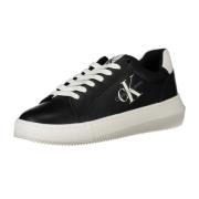 Calvin Klein Sportiga svarta dam sneakers med logotyptryck Black, Dam