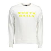 North Sails Vit Crewneck Sweatshirt med Långärmad och Tryck White, Her...