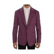 Dolce & Gabbana Lyxig Lila Kashmir Silke Blazer Purple, Herr