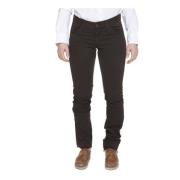 Gant Brun Dam Slim Fit Byxor Logo Brown, Dam