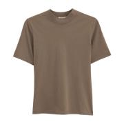 Filippa K Bas T-shirt med Mock Neck Beige, Dam