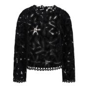 Sea NY Sammet broderad Alice blus Black, Dam