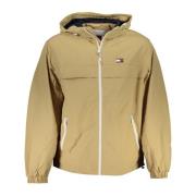 Tommy Hilfiger Sportig Beige Huva Jacka med Logotyp Beige, Herr