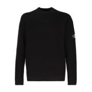 Calvin Klein Svarta Sweaters med 98% Bomull Black, Herr