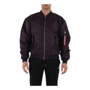 Alpha Industries Klassisk Bomberjacka med Dragkedja Purple, Herr