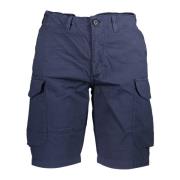 North Sails Blå Bermuda Shorts med Logo Blue, Herr