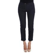 Dolce & Gabbana Polka Dot Capri Jeans Black, Dam