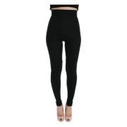 Dolce & Gabbana Lyxig Cashmere Grön Jegging Byxor Green, Dam