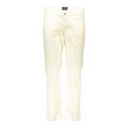 Gant Vit Dambyxor 5 Fickor Knapp Dragkedja Logotyp White, Dam