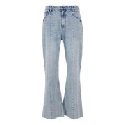 Karl Kani Denim Flared Byxor Höst/Vinter 2024 Gray, Dam