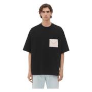 Bottega Veneta Svart T-shirt med Notebook-detalj Black, Herr