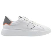 Philippe Model Låg Tempel Sneakers i Vit Silver White, Herr