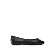 Ralph Lauren Jayna Läderplatta Ballerinaskor Black, Dam