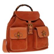 Gucci Vintage Pre-owned Mocka ryggsckar Orange, Dam