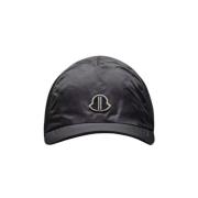 Moncler Svart Nylon Logo Broderad Keps Black, Herr