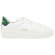 Golden Goose Vit Mörkgrön Purestar Sneakers White, Herr