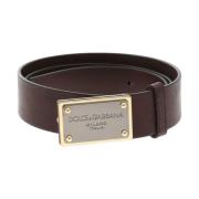 Dolce & Gabbana Logoplatta Bälte Brown, Herr